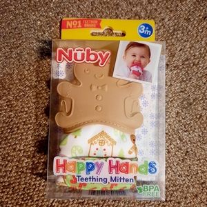 💲Nuby Teething Mitten Silicone & Adjustable 3+ mo.
